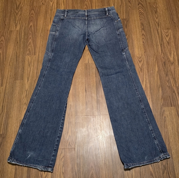 Diesel Womens Vintage Mid-Rise Pin Tuck Flare Jeans Size 30 Y2K Paneled Workwear - Picture 11 of 14